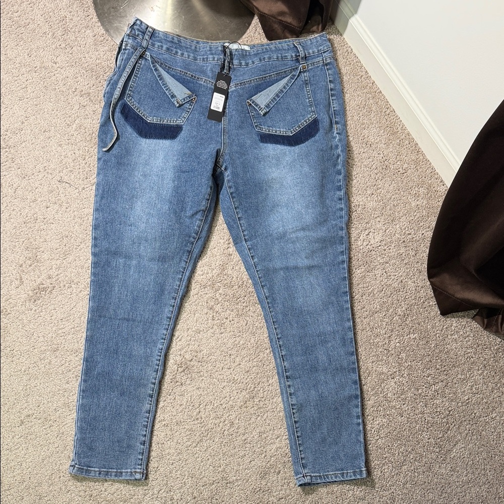 Fashion Nova Light Blue Skinny Jeans